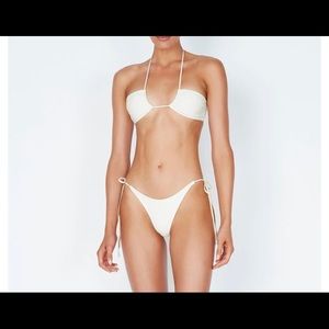 ASTER- Coconut terry triangl bikini NWT